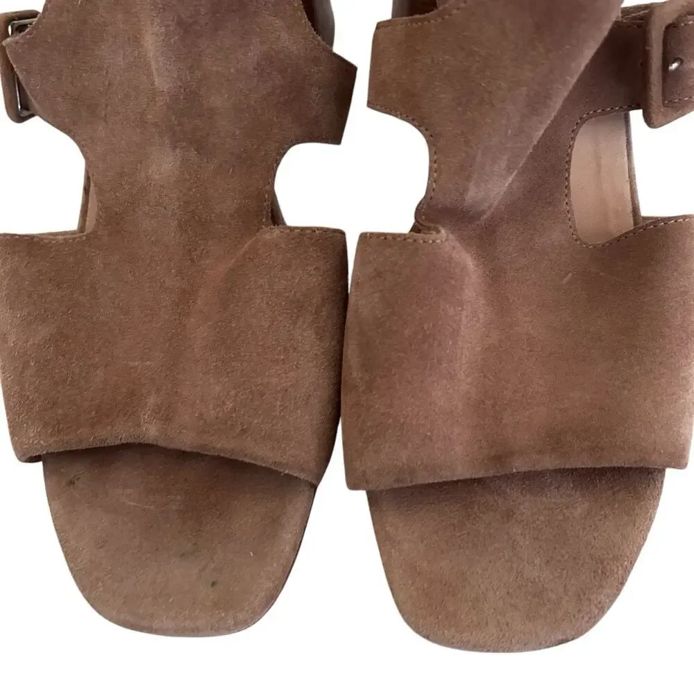 RAG & BONE Women’s Suede Open Toe Matteo Sandal Block Heel B Size 7.5 US 38 EU